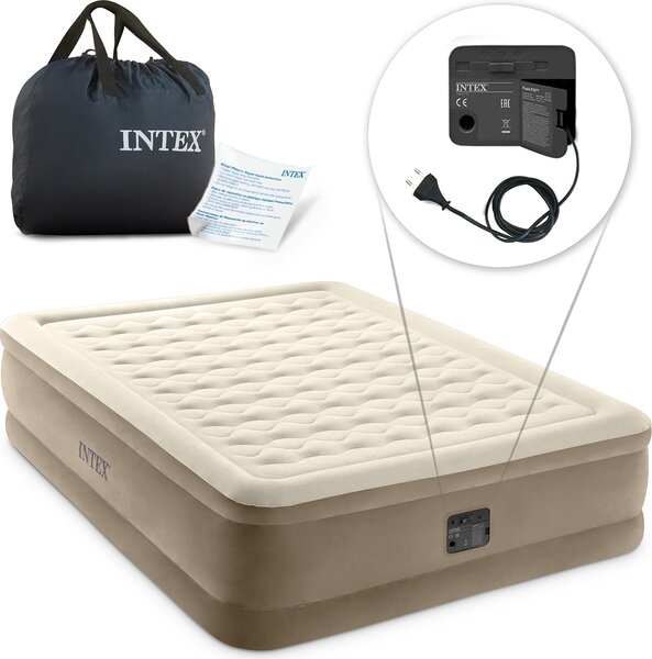 Materasso gonfiabile con pompa integrata 203 x 152 x 46 cm INTEX 64428