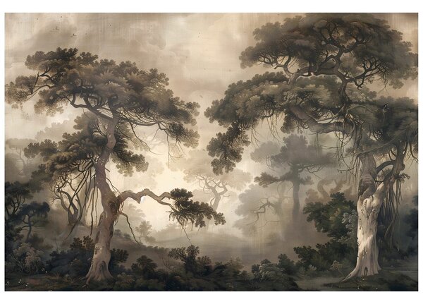 Carta da parati – Foresta misteriosa nella nebbia