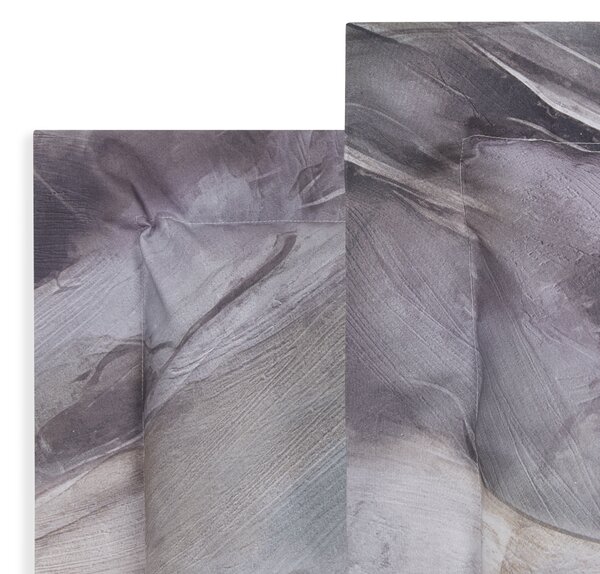 Completo Lenzuola In Percalle Wind Matrimoniale - 250X290 175X205 + 2 Federe 50X80 Carrara Moderno Marrone Caleffi