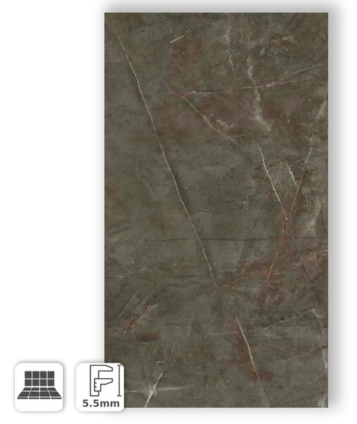NATURE BRONZE TAUPE I NATURALI 80x160 - PIASTRELLA GRES SOTTILE 5.5 MM EFFETTO MARMO GRIGIO TORTORA