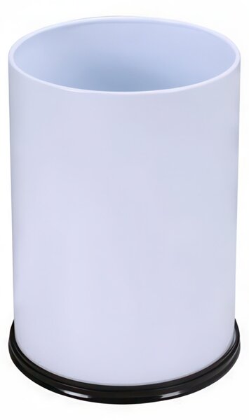 Gettacarte Cestino Cilindrico In Metallo GETSI CLASSIC Diametro 24x h32,5 cm - L 12 in metallo verniciato Metallo colore BIANCO