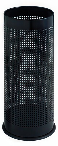 Portaombrelli in acciaio Forato PLUVIAL inox AISI430 28x28x h 64 cm - pESO 4,5 KG con foro quadrato e vaschetta adatto per esterno colore Nero