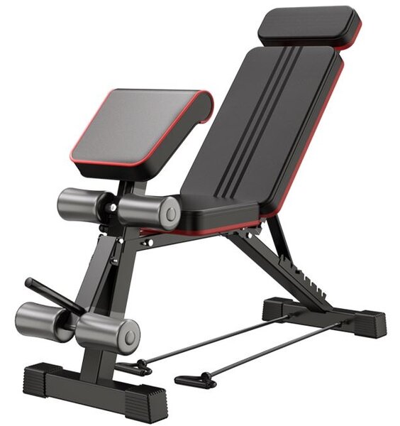 Panca fitness pieghevole con accessori