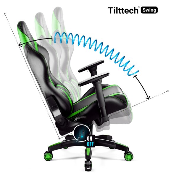 Sedia da gaming Diablo X-Horn 2.0 Normal Size: nero-verde