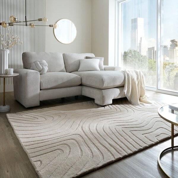 Tappeto in lana color crema tessuto a mano 160x230 cm Mesmerise Natural - Flair Rugs
