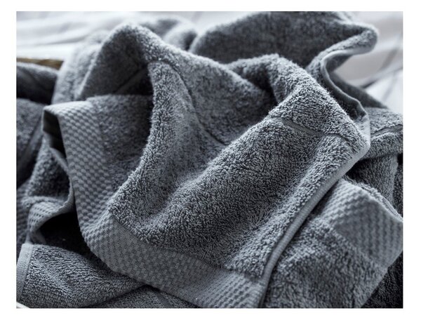Asciugamano tipo terry grigio scuro in cotone 50x100 cm Line – Södahl