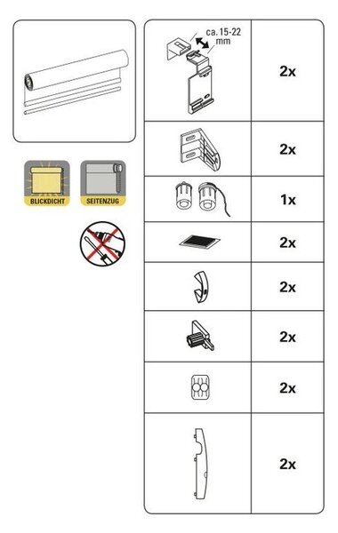 Tenda a pacchetto grigio chiaro 42,5x150 cm Mini Termo – Gardinia