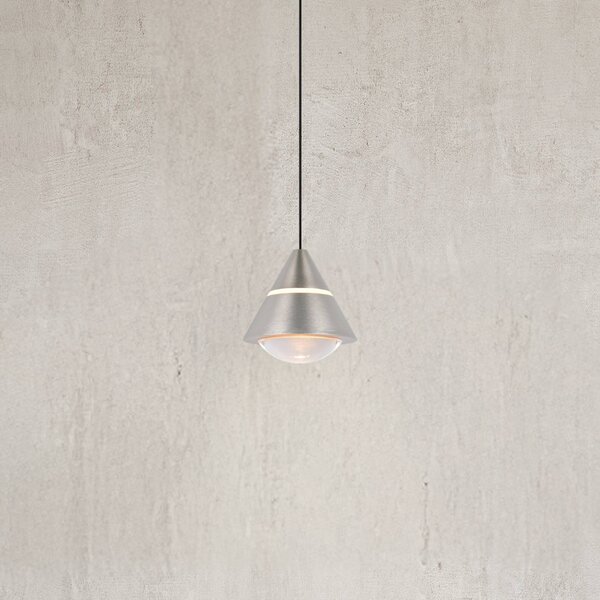 Trio Lighting Lampada LED a sospensione Romeo, Ø 14 cm, color nichel, metallo, CCT Romeo, Alluminio / Grigio / Zincato, Soggiorno / Sala da pranzo, Metallo, Moderno