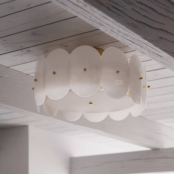 By Rydéns Plafoniera di design Omlott, dimmerabile, Bianco / Opale, Soggiorno / Sala da pranzo, Vetro, Design, Plafoniera