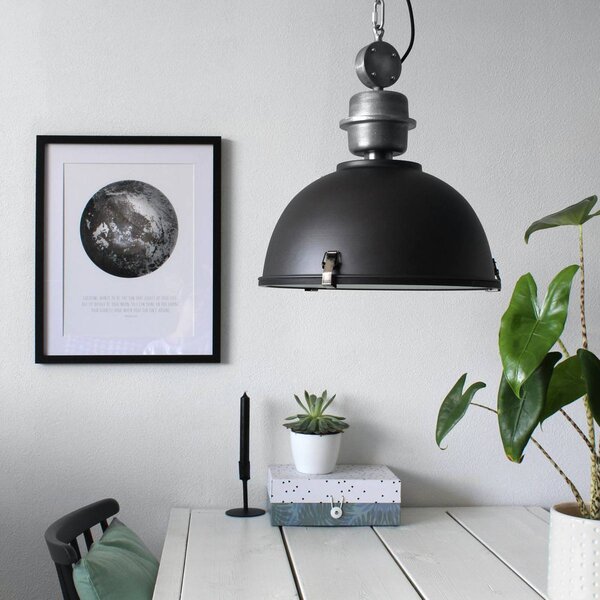 Steinhauer Lampada a sospensione Bikkel, dimmerabile, Nero, Cucina, Metallo, Industriale, Lampada a sospensione