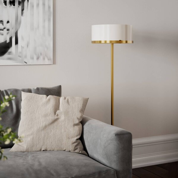 By Rydéns Lampada da terra di design Marcel, dimmerabile, Ottone / Oro, Soggiorno / Sala da pranzo, Metallo, Design, Lampada da terra