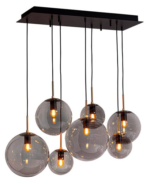 By Rydéns Lampada a sospensione Laura, dimmerabile, Alluminio / Grigio / Zincato, Soggiorno / Sala da pranzo, Vetro, Moderno, Lampada a sospensione