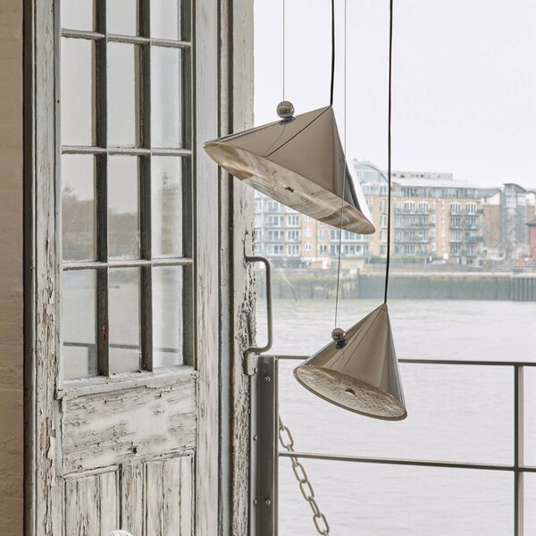 Tom Dixon Lampada a sospensione Pose, dimmerabile, Cromo / Argento, Soggiorno / Sala da pranzo, Metallo, Design, Lampada a sospensione