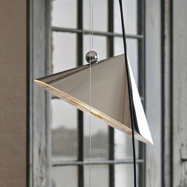 Tom Dixon Lampada a sospensione Pose, dimmerabile, Cromo / Argento, Soggiorno / Sala da pranzo, Metallo, Design, Lampada a sospensione