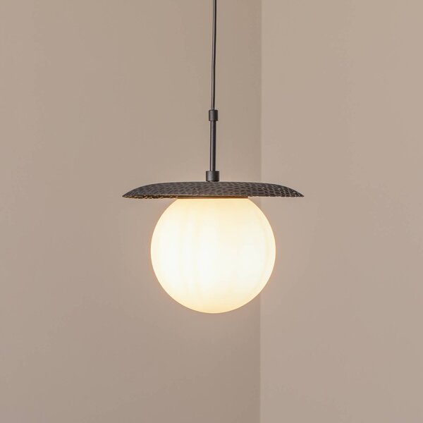 Lampada a sospensione in vetro Anemon Opviq, dimmerabile, Nero, Soggiorno / Sala da pranzo, Vetro, Moderno, Lampada a sospensione