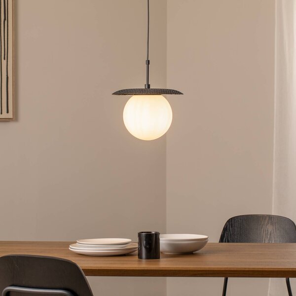 Lampada a sospensione in vetro Anemon Opviq, dimmerabile, Nero, Soggiorno / Sala da pranzo, Vetro, Moderno, Lampada a sospensione