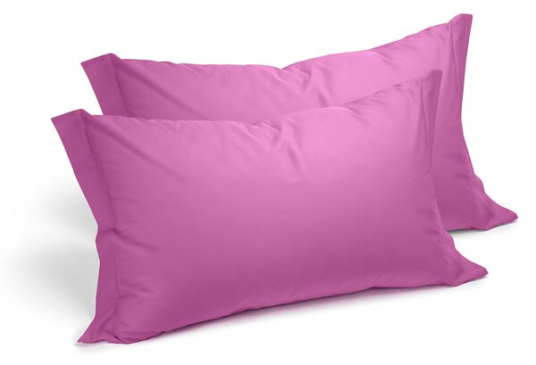 Coppia Federe In Cotone Cotone Tinta Unita Standard Caleffi Tinta Unita Orchidea Caleffi