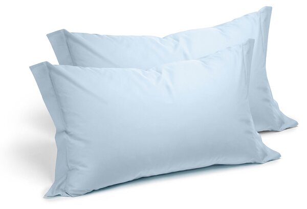 Coppia Federe In Cotone Cotone Tinta Unita Standard Caleffi Tinta Unita Azzurro Caleffi
