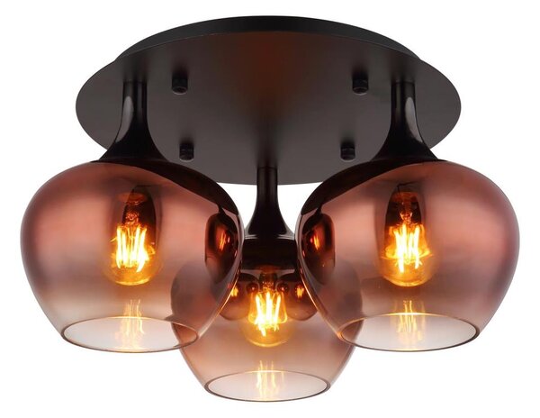 Globo 15548-3DG - Lampadario a plafone MAXY 3xE27/40W/230V rame
