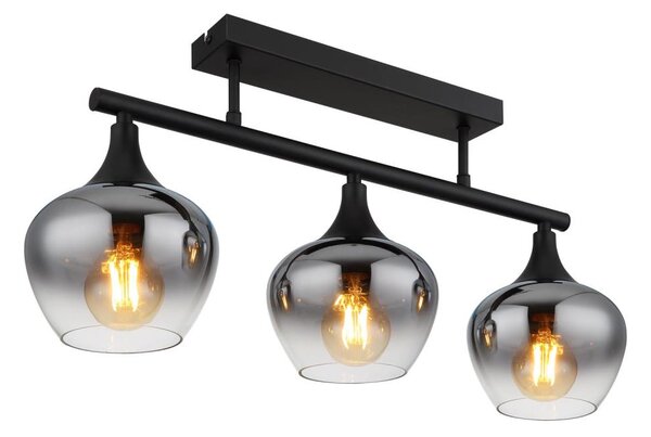 Globo 15548-3D1 - Lampadario a plafone MAXY 3xE27/40W/230V nero