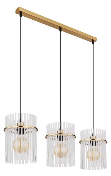 Globo 15698-3HM - Lampadario a sospensione con filo GORLEY 3xE27/60W/230V oro