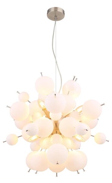 Globo 15633HO - Lampadario a sospensione con filo UDO 6xE14/25W/230V diametro 55 cm bianco