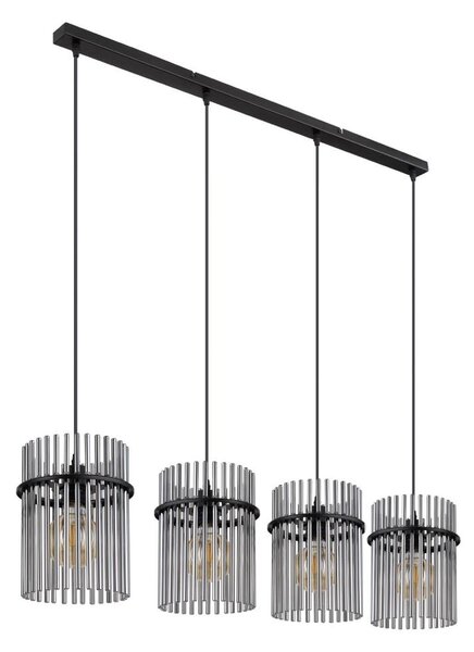 Globo 15698-4H - Lampadario a sospensione con filo GORLEY 4xE27/60W/230V nero