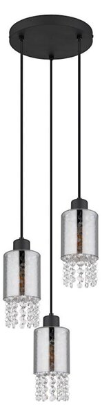 Globo 15799-3H - Lampadario a sospensione con filo BACKEY 3xE27/40W/230V diametro 25 cm nero