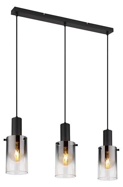 Globo 15907-3H - Lampadario a sospensione con filo FLORENTINA 3xE27/40W/230V nero