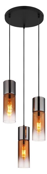 Globo 21000-3HG - Lampadario a sospensione con filo ANNIKA 3xE27/25W/230V nero/rame
