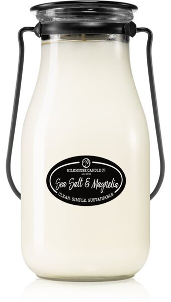 Milkhouse Candle Co. Creamery Sea Salt & Magnolia candela profumata Milkbottle 396 g