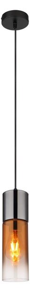 Globo 21000HG - Lampadario a sospensione con filo ANNIKA 1xE27/25W/230V diametro 10,5 cm nero/rame