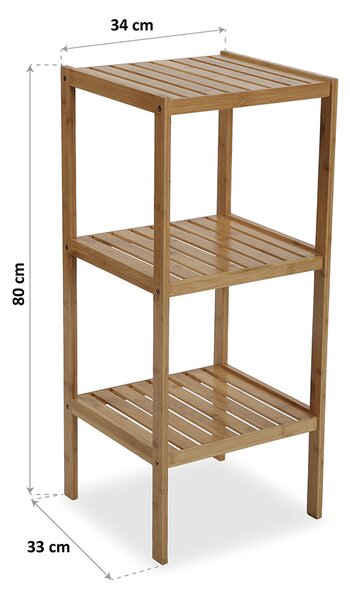 Scaffale bambù con mensole