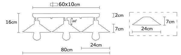Plafoniera color bronzo con paralume in metallo ø 24 cm Berceste – Opviq lights
