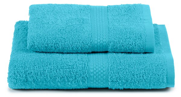 Asciugamano Con Ospite In Cotone Minorca Standard Spugnissima Tinta Unita Acqua Caleffi