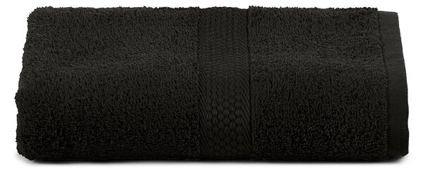 Telo Bagno In Cotone Minorca CM. 100x150 Spugnissima Tinta Unita Nero Caleffi