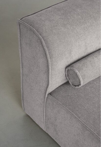 Divano componibile in grigio chiaro (con penisola a destra) Flex Felix – Miuform
