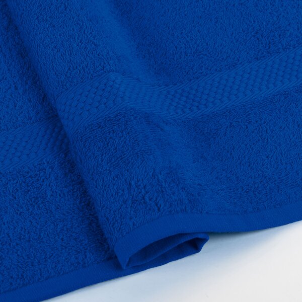 Asciugamano In Cotone Minorca CM. 55X105 Spugnissima Tinta Unita Blu Caleffi