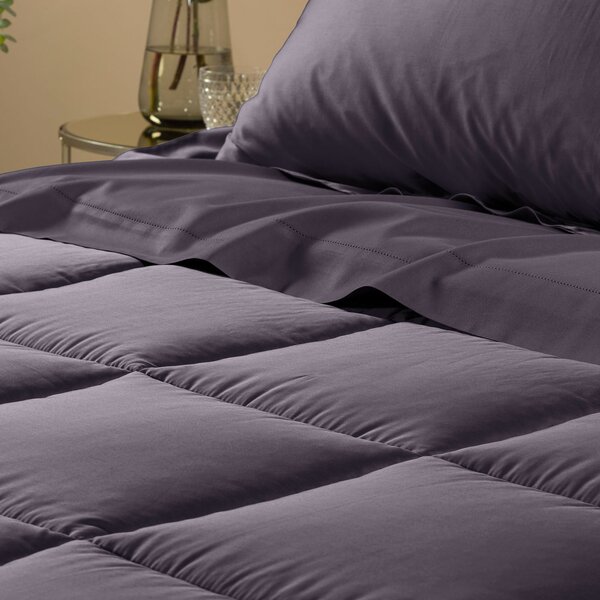 Trapunta In Raso Di Cotone Raso Matrimoniale Dreaming Tinta Unita Black Caleffi