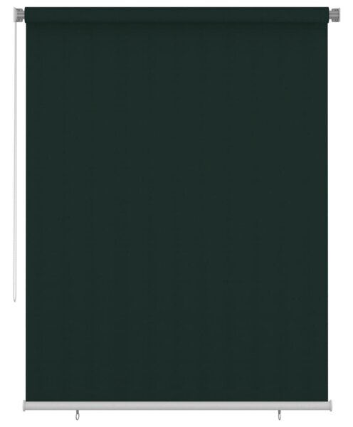 Tenda a Rullo per Esterni 180x230 cm Verde Scuro HDPE