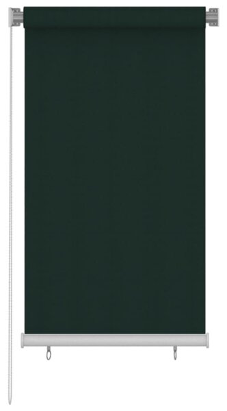 Tenda a Rullo per Esterni 80x140 cm Verde Scuro HDPE