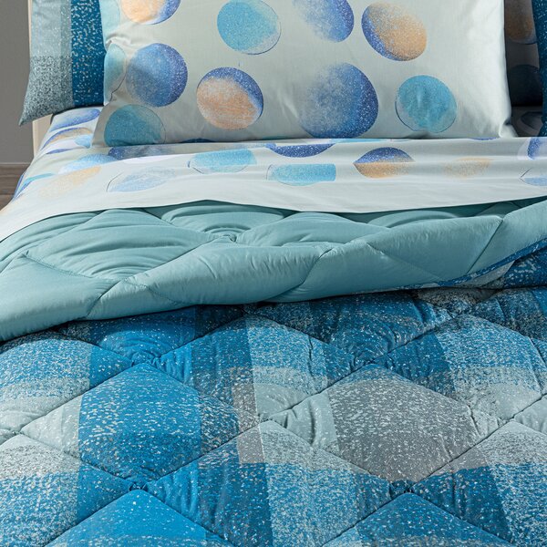 Trapunta In Cotone Smith Singolo New Generation Moderno Blu Caleffi