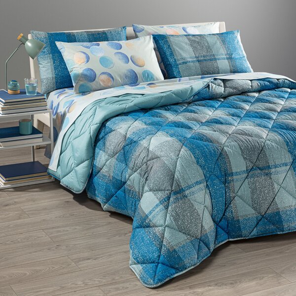 Trapunta In Cotone Smith Singolo New Generation Moderno Blu Caleffi