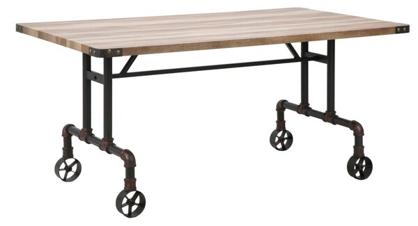 Tavolo da Pranzo Manhattan 160x91,5x76 cm in Ferro e MDF