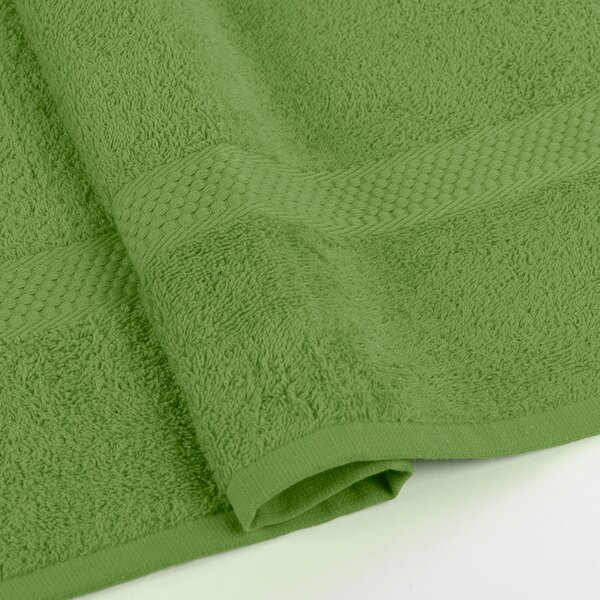 Asciugamano Ospite In Cotone Minorca 3 Pezzi Spugnissima Tinta Unita Verde Caleffi