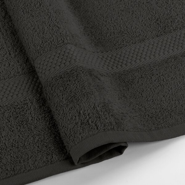 Asciugamano In Cotone Minorca CM. 55X105 Spugnissima Tinta Unita Nero Caleffi