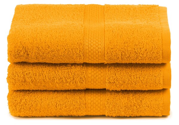 Asciugamano In Cotone Minorca CM. 55X105 Spugnissima Tinta Unita Topazio Caleffi