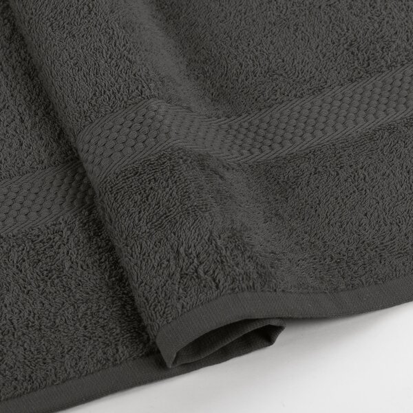 Asciugamano In Cotone Minorca CM. 55X105 Spugnissima Tinta Unita Antracite Caleffi