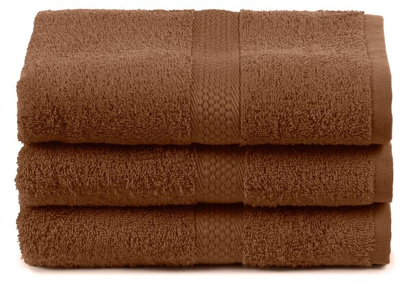 Asciugamano In Cotone Minorca CM. 55X105 Spugnissima Tinta Unita Caffe Caleffi