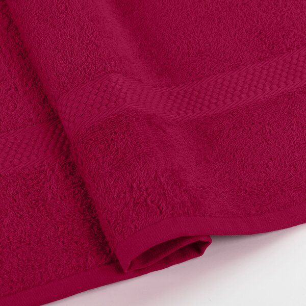 Asciugamano In Cotone Minorca CM. 55X105 Spugnissima Tinta Unita Bordeaux Caleffi